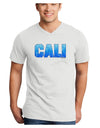 Cali Ocean Bubbles Adult V-Neck T-shirt by TooLoud-Mens V-Neck T-Shirt-TooLoud-White-Small-Davson Sales