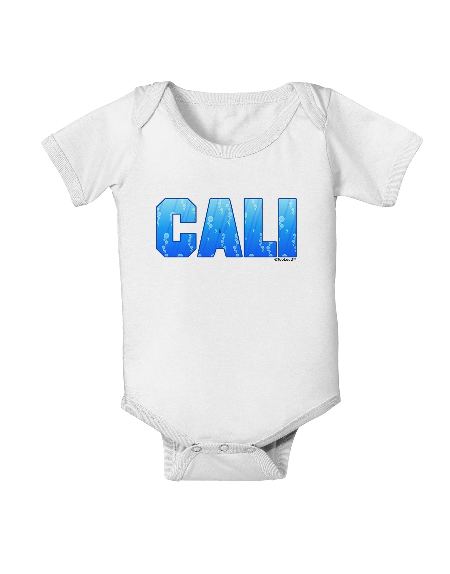 Cali Ocean Bubbles Baby Romper Bodysuit by TooLoud-Baby Romper-TooLoud-White-06-Months-Davson Sales