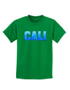 Cali Ocean Bubbles Childrens Dark T-Shirt by TooLoud-Childrens T-Shirt-TooLoud-Kelly-Green-X-Small-Davson Sales