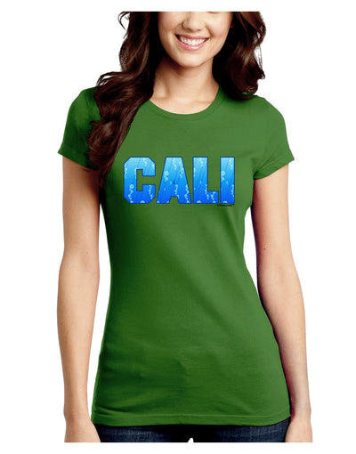 Cali Ocean Bubbles Juniors Crew Dark T-Shirt by TooLoud-T-Shirts Juniors Tops-TooLoud-Kiwi-Green-Juniors Fitted X-Small-Davson Sales