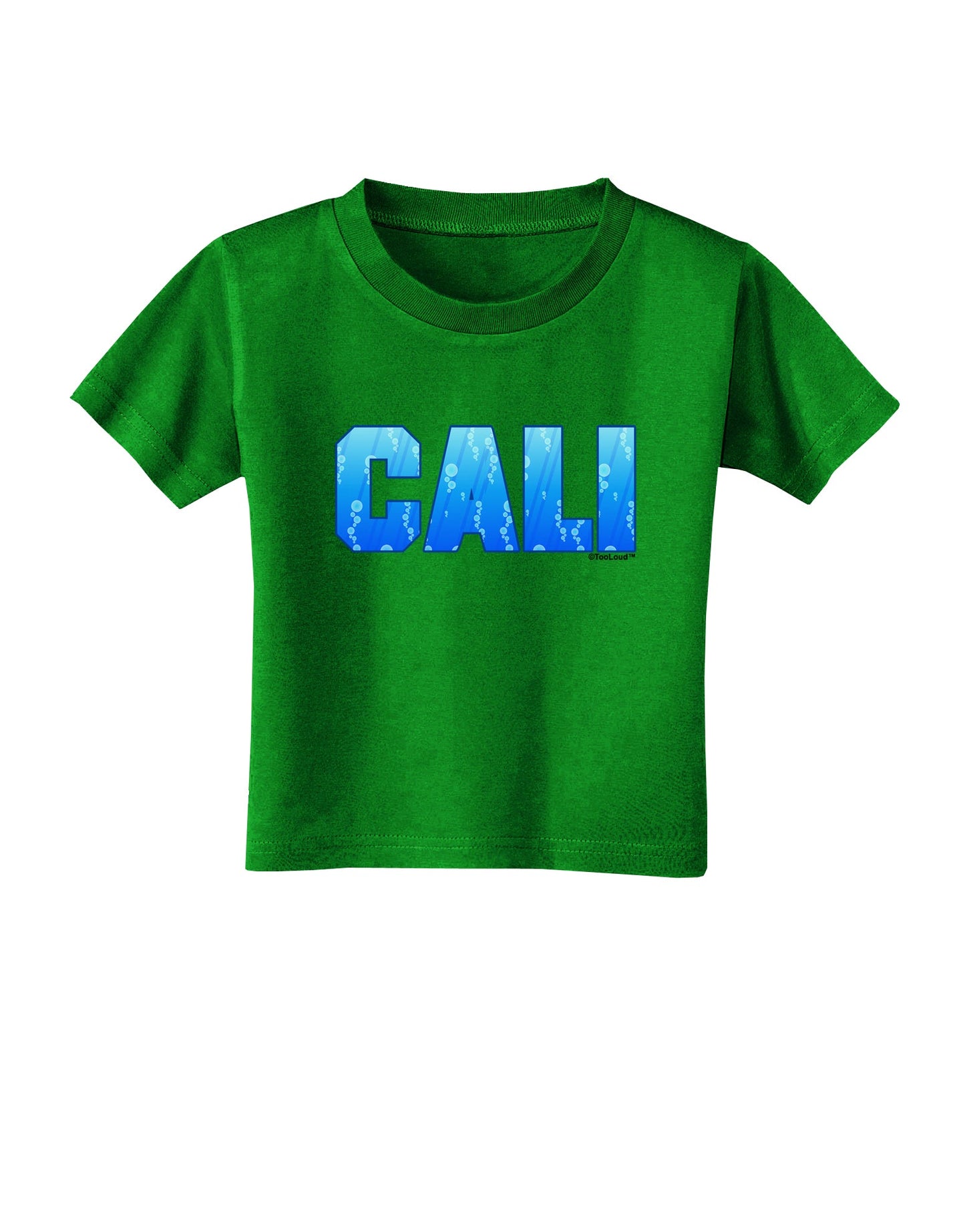 Cali Ocean Bubbles Toddler T-Shirt Dark by TooLoud-Toddler T-Shirt-TooLoud-Clover-Green-2T-Davson Sales