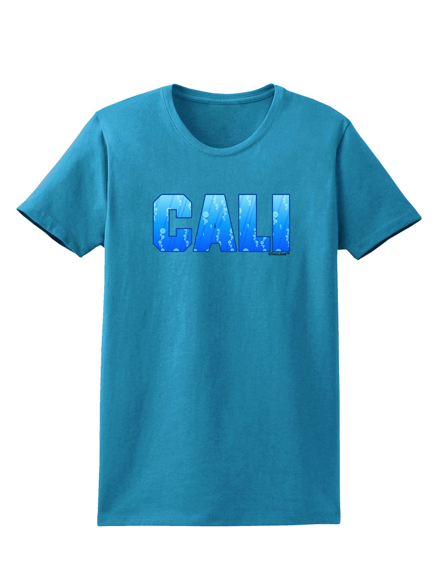 Cali Ocean Bubbles Womens Dark T-Shirt by TooLoud-Womens T-Shirt-TooLoud-Turquoise-X-Small-Davson Sales