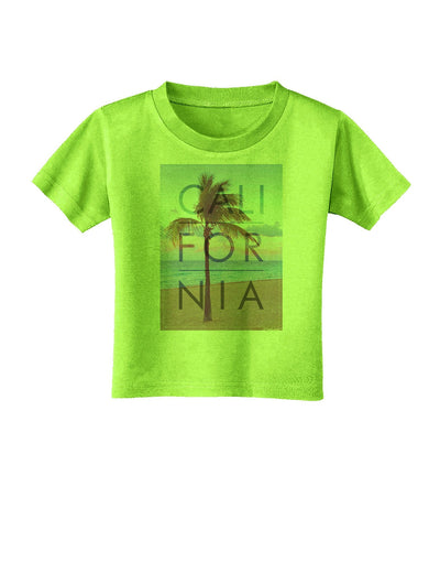 California Beach Filter Toddler T-Shirt-Toddler T-Shirt-TooLoud-Lime-Green-4T-Davson Sales