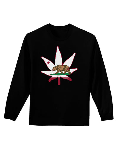 California Bear Leaf Design Adult Long Sleeve Dark T-Shirt by TooLoud-TooLoud-Black-Small-Davson Sales