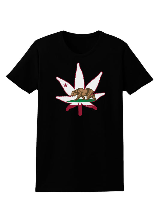 California Bear Leaf Design Womens Dark T-Shirt by TooLoud-Womens T-Shirt-TooLoud-Black-X-Small-Davson Sales