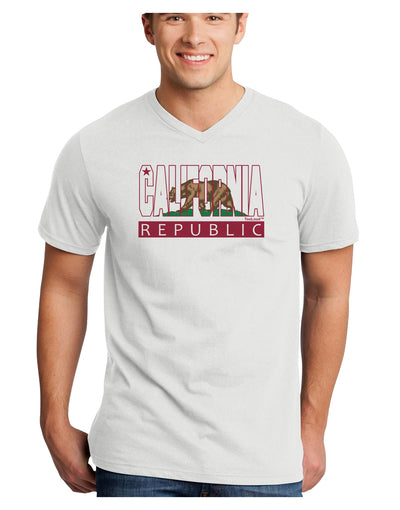 California Design #1 Adult V-Neck T-shirt by TooLoud-Mens V-Neck T-Shirt-TooLoud-White-Small-Davson Sales