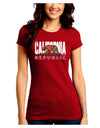 California Design #1 Juniors Crew Dark T-Shirt by TooLoud-T-Shirts Juniors Tops-TooLoud-Red-Juniors Fitted Small-Davson Sales