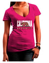 California Design #1 Juniors V-Neck Dark T-Shirt by TooLoud-Womens V-Neck T-Shirts-TooLoud-Hot-Pink-Juniors Fitted Small-Davson Sales