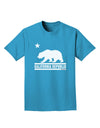 California Republic Design - Cali Bear Adult Dark T-Shirt by TooLoud-Mens T-Shirt-TooLoud-Turquoise-Small-Davson Sales