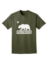 California Republic Design - Cali Bear Adult Dark T-Shirt by TooLoud-Mens T-Shirt-TooLoud-Military-Green-Small-Davson Sales