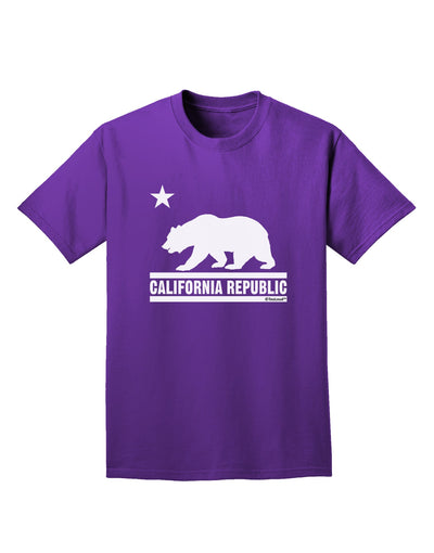 California Republic Design - Cali Bear Adult Dark T-Shirt by TooLoud-Mens T-Shirt-TooLoud-Purple-Small-Davson Sales