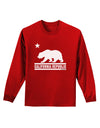 California Republic Design - Cali Bear Adult Long Sleeve Dark T-Shirt by TooLoud-TooLoud-Red-Small-Davson Sales