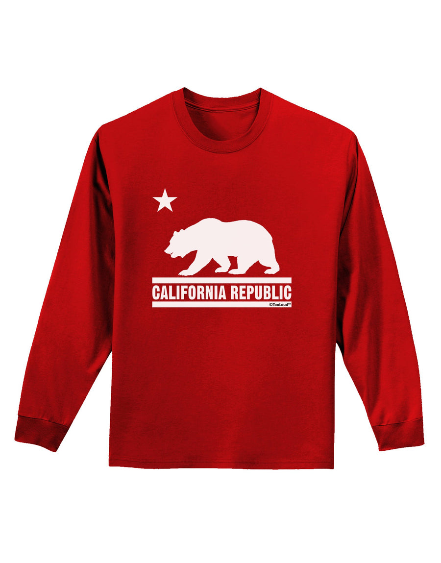 California Republic Design - Cali Bear Adult Long Sleeve Dark T-Shirt by TooLoud-TooLoud-Black-Small-Davson Sales