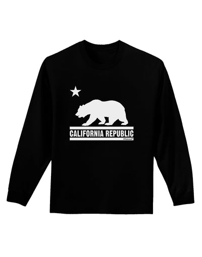 California Republic Design - Cali Bear Adult Long Sleeve Dark T-Shirt by TooLoud-TooLoud-Black-Small-Davson Sales