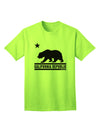 California Republic Design - Cali Bear Adult T-Shirt by TooLoud: A Captivating Apparel Choice for Discerning Shoppers-Mens T-shirts-TooLoud-Neon-Green-Small-Davson Sales