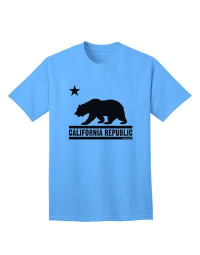 California Republic Design - Cali Bear Adult T-Shirt by TooLoud: A Captivating Apparel Choice for Discerning Shoppers-Mens T-shirts-TooLoud-Aquatic-Blue-Small-Davson Sales