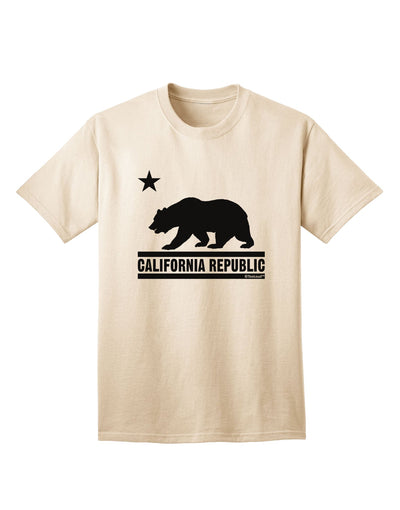 California Republic Design - Cali Bear Adult T-Shirt by TooLoud: A Captivating Apparel Choice for Discerning Shoppers-Mens T-shirts-TooLoud-Natural-Small-Davson Sales