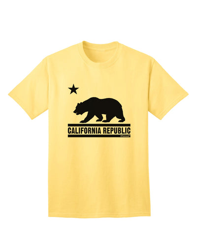 California Republic Design - Cali Bear Adult T-Shirt by TooLoud: A Captivating Apparel Choice for Discerning Shoppers-Mens T-shirts-TooLoud-Yellow-Small-Davson Sales