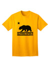 California Republic Design - Cali Bear Adult T-Shirt by TooLoud: A Captivating Apparel Choice for Discerning Shoppers-Mens T-shirts-TooLoud-Gold-Small-Davson Sales