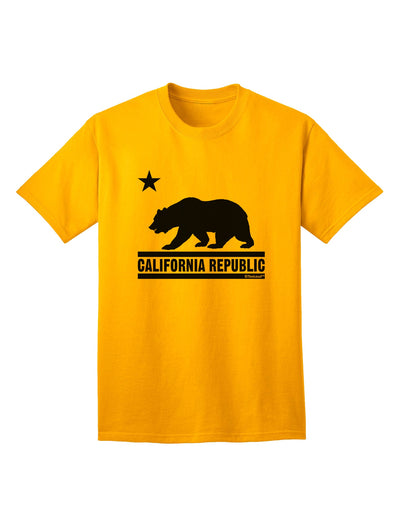 California Republic Design - Cali Bear Adult T-Shirt by TooLoud: A Captivating Apparel Choice for Discerning Shoppers-Mens T-shirts-TooLoud-Gold-Small-Davson Sales