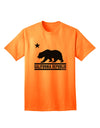 California Republic Design - Cali Bear Adult T-Shirt by TooLoud: A Captivating Apparel Choice for Discerning Shoppers-Mens T-shirts-TooLoud-Neon-Orange-Small-Davson Sales