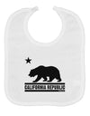 California Republic Design - Cali Bear Baby Bib by TooLoud