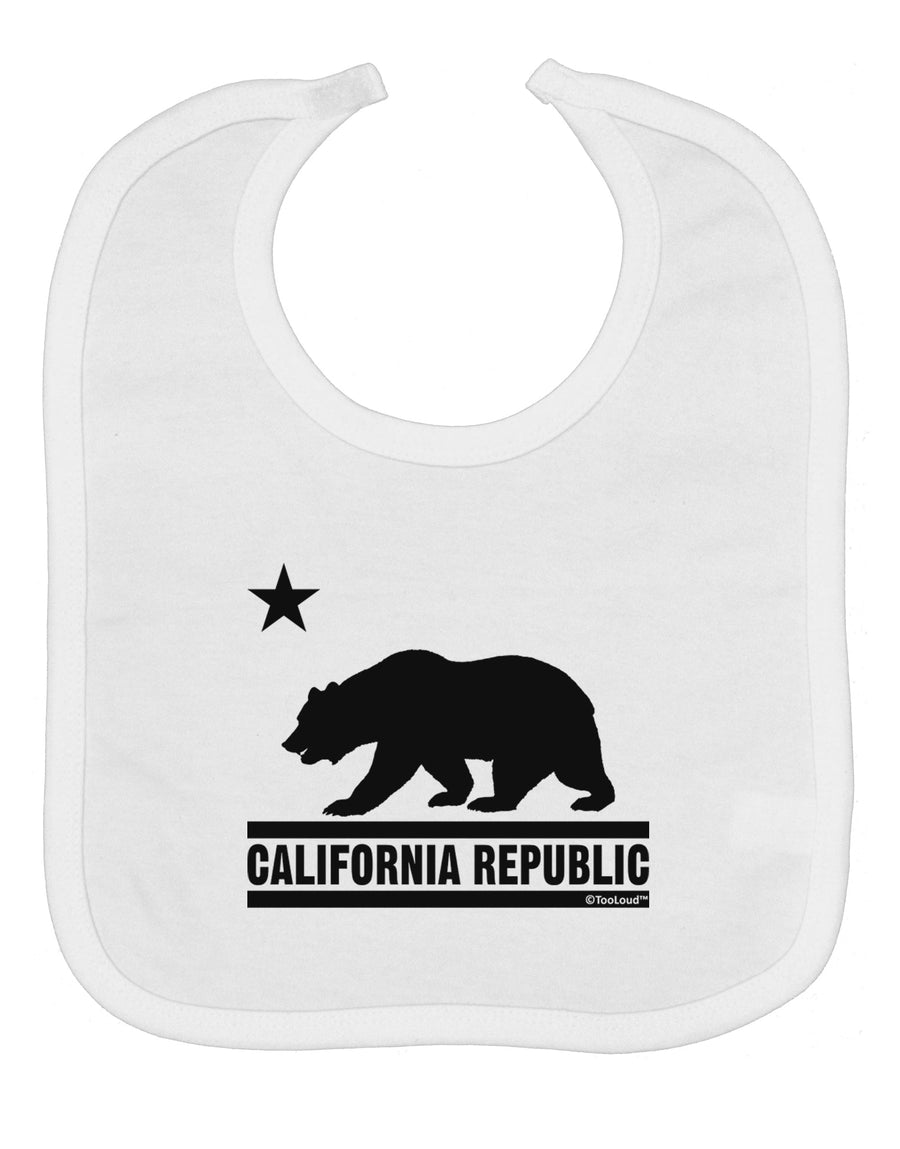 California Republic Design - Cali Bear Baby Bib by TooLoud