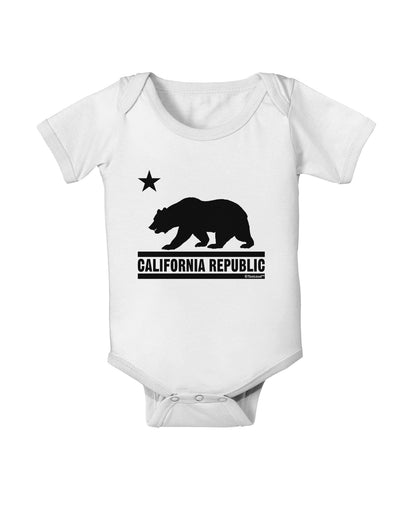 California Republic Design - Cali Bear Baby Romper Bodysuit by TooLoud-Baby Romper-TooLoud-White-06-Months-Davson Sales