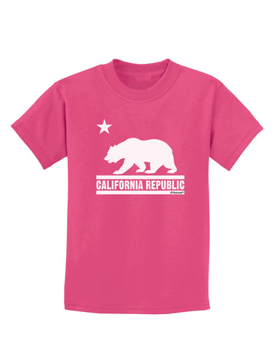 California Republic Design - Cali Bear Childrens Dark T-Shirt by TooLoud-Childrens T-Shirt-TooLoud-Sangria-X-Small-Davson Sales