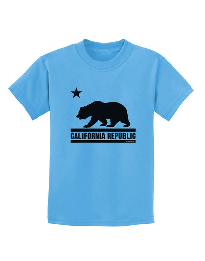 California Republic Design - Cali Bear Childrens T-Shirt by TooLoud-Childrens T-Shirt-TooLoud-Aquatic-Blue-X-Small-Davson Sales