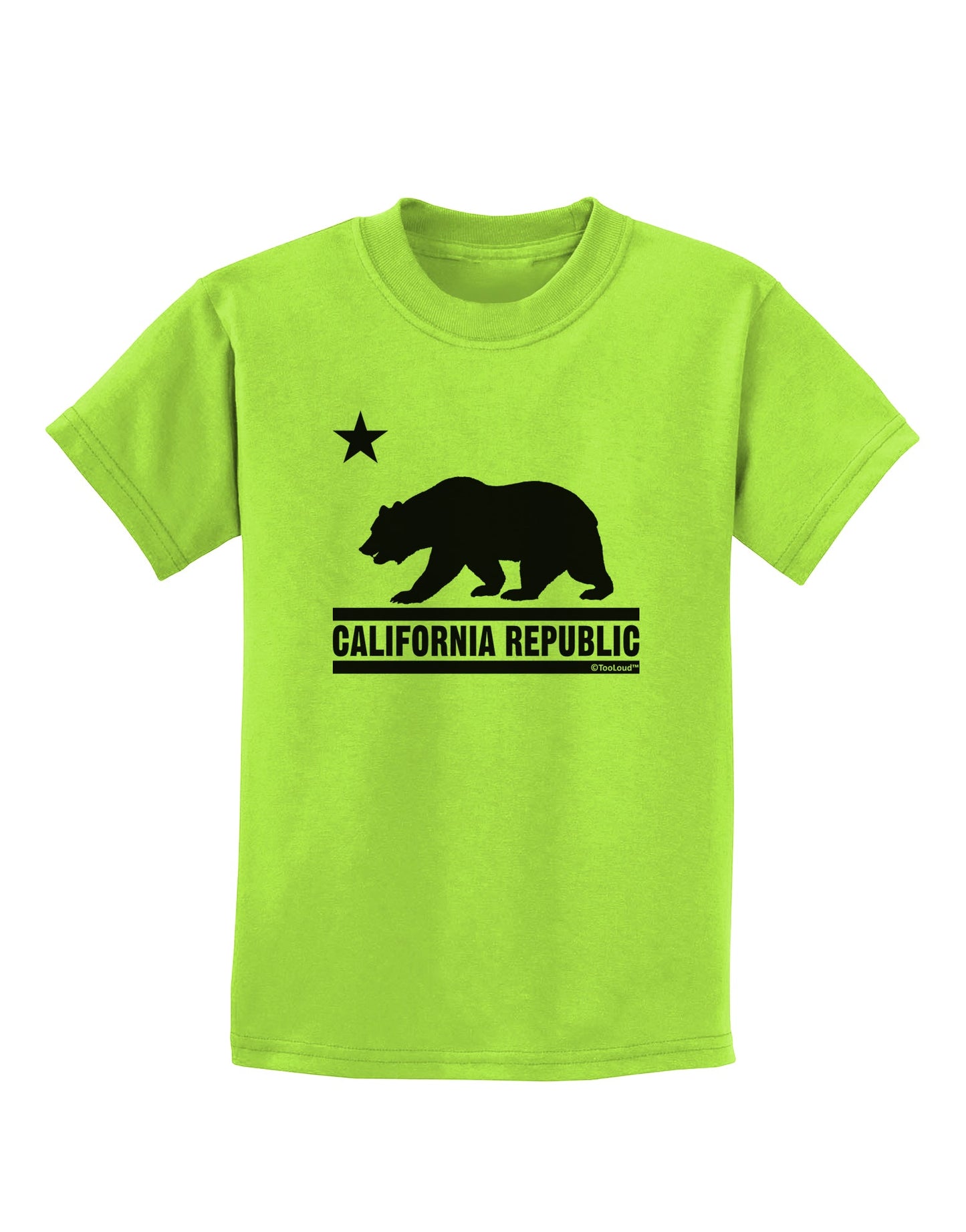 California Republic Design - Cali Bear Childrens T-Shirt by TooLoud-Childrens T-Shirt-TooLoud-Lime-Green-X-Small-Davson Sales