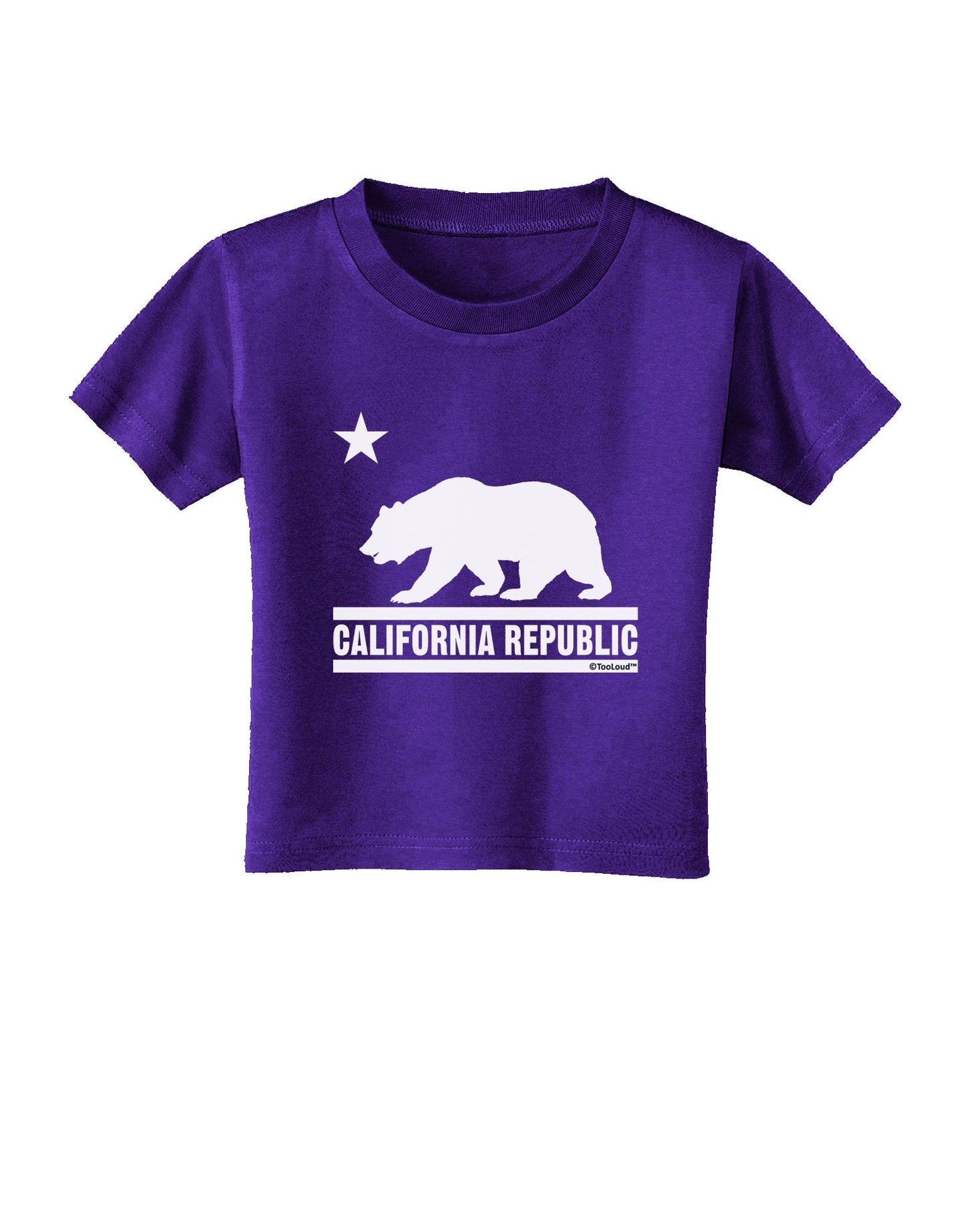 California Republic Design - Cali Bear Toddler T-Shirt Dark by TooLoud-Toddler T-Shirt-TooLoud-Purple-2T-Davson Sales