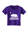 California Republic Design - Cali Bear Toddler T-Shirt Dark by TooLoud-Toddler T-Shirt-TooLoud-Purple-2T-Davson Sales