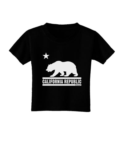 California Republic Design - Cali Bear Toddler T-Shirt Dark by TooLoud-Toddler T-Shirt-TooLoud-Black-2T-Davson Sales