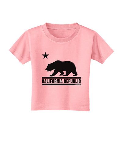 California Republic Design - Cali Bear Toddler T-Shirt by TooLoud-Toddler T-Shirt-TooLoud-Candy-Pink-2T-Davson Sales