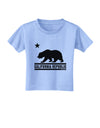 California Republic Design - Cali Bear Toddler T-Shirt by TooLoud-Toddler T-Shirt-TooLoud-Aquatic-Blue-2T-Davson Sales