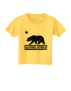 California Republic Design - Cali Bear Toddler T-Shirt by TooLoud-Toddler T-Shirt-TooLoud-Yellow-2T-Davson Sales