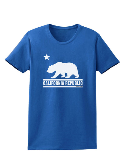 California Republic Design - Cali Bear Womens Dark T-Shirt by TooLoud-Womens T-Shirt-TooLoud-Royal-Blue-X-Small-Davson Sales