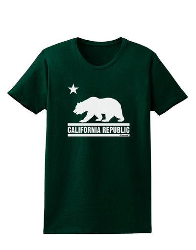 California Republic Design - Cali Bear Womens Dark T-Shirt by TooLoud-Womens T-Shirt-TooLoud-Forest-Green-Small-Davson Sales