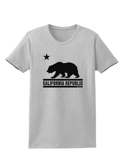 California Republic Design - Cali Bear Womens T-Shirt by TooLoud-Womens T-Shirt-TooLoud-AshGray-X-Small-Davson Sales