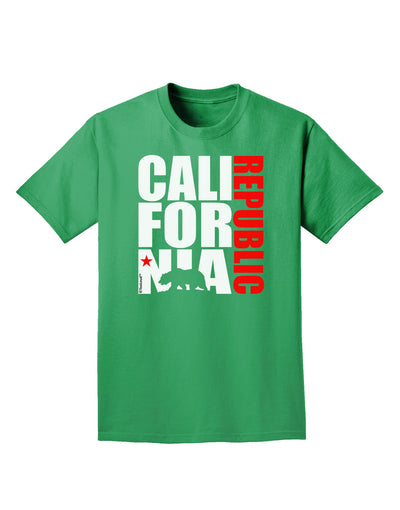 California Republic Design - California Red Star and Bear Adult Dark T-Shirt by TooLoud-Mens T-Shirt-TooLoud-Kelly-Green-Small-Davson Sales