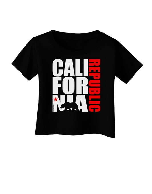 California Republic Design - California Red Star and Bear Infant T-Shirt Dark by TooLoud-Infant T-Shirt-TooLoud-Black-06-Months-Davson Sales
