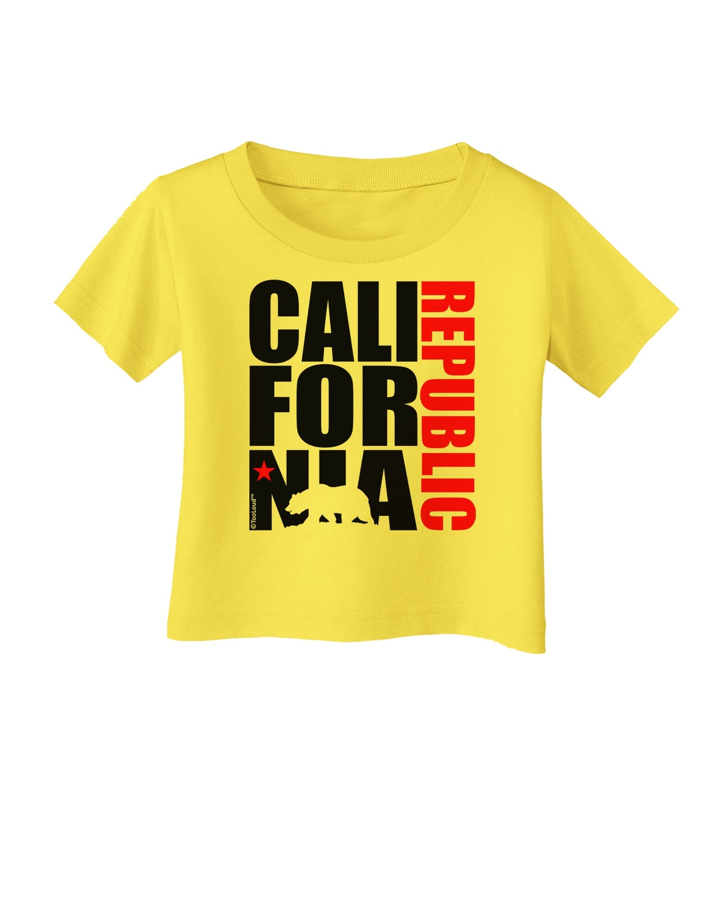 California Republic Design - California Red Star and Bear Infant T-Shirt by TooLoud-Infant T-Shirt-TooLoud-Yellow-06-Months-Davson Sales