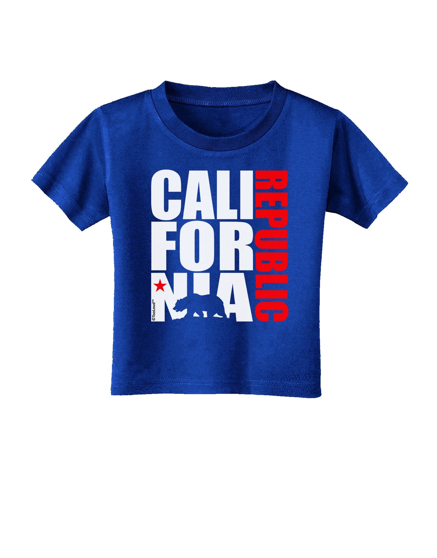 California Republic Design - California Red Star and Bear Toddler T-Shirt Dark by TooLoud-Toddler T-Shirt-TooLoud-Red-2T-Davson Sales