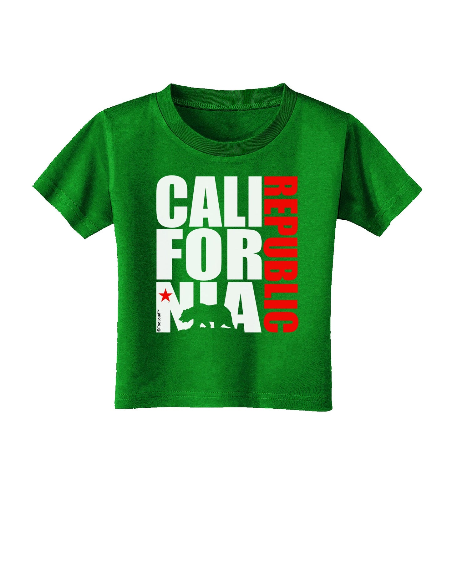 California Republic Design - California Red Star and Bear Toddler T-Shirt Dark by TooLoud-Toddler T-Shirt-TooLoud-Royal-Blue-2T-Davson Sales