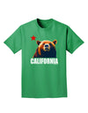 California Republic Design - Grizzly Bear and Star Adult Dark T-Shirt by TooLoud-Mens T-Shirt-TooLoud-Kelly-Green-Small-Davson Sales