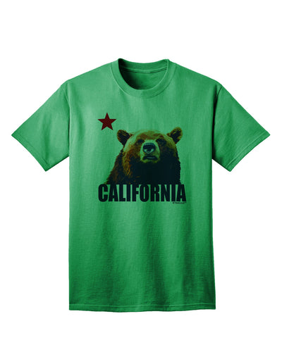California Republic Design - Grizzly Bear and Star Adult T-Shirt by TooLoud: A Captivating Addition to Your Wardrobe-Mens T-shirts-TooLoud-Kelly-Green-Small-Davson Sales
