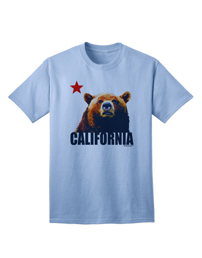 California Republic Design - Grizzly Bear and Star Adult T-Shirt by TooLoud: A Captivating Addition to Your Wardrobe-Mens T-shirts-TooLoud-Light-Blue-Small-Davson Sales