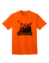 California Republic Design - Grizzly Bear and Star Adult T-Shirt by TooLoud: A Captivating Addition to Your Wardrobe-Mens T-shirts-TooLoud-Orange-Small-Davson Sales
