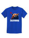 California Republic Design - Grizzly Bear and Star Childrens Dark T-Shirt by TooLoud-Childrens T-Shirt-TooLoud-Royal-Blue-X-Small-Davson Sales